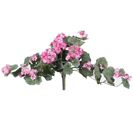 Vickerman 22 in. Geranium Hanging Bush - Light Pink FQ172802